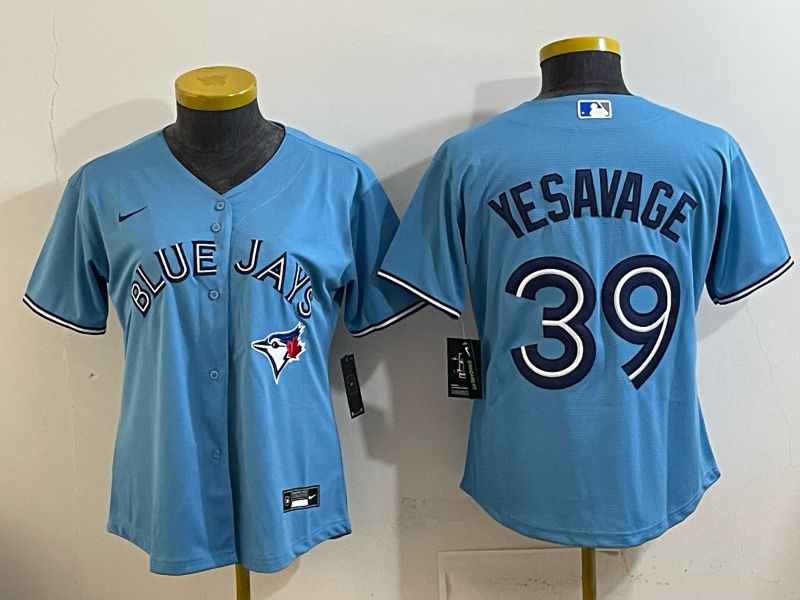 Women 2025 Toronto Blue Jays #39 Yesavage Light blue Game Nike MLB Jersey style 001->women mlb jersey->Women Jersey